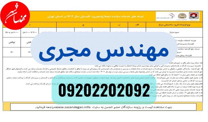 برگه مجری ذیصلاح |مجری ذیصلاح | مشاوره 09202202092