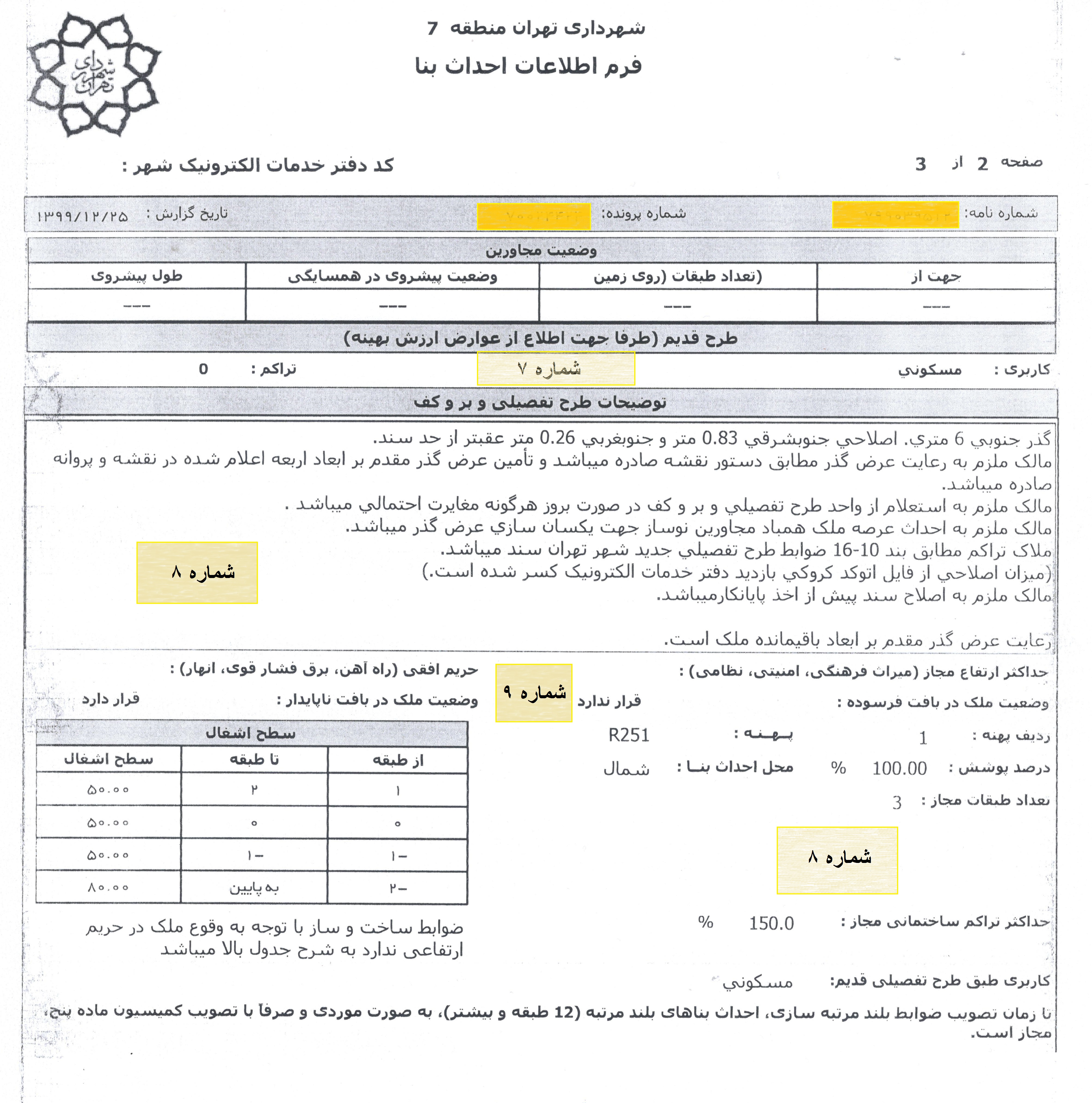 توضیحات دستورنقشه